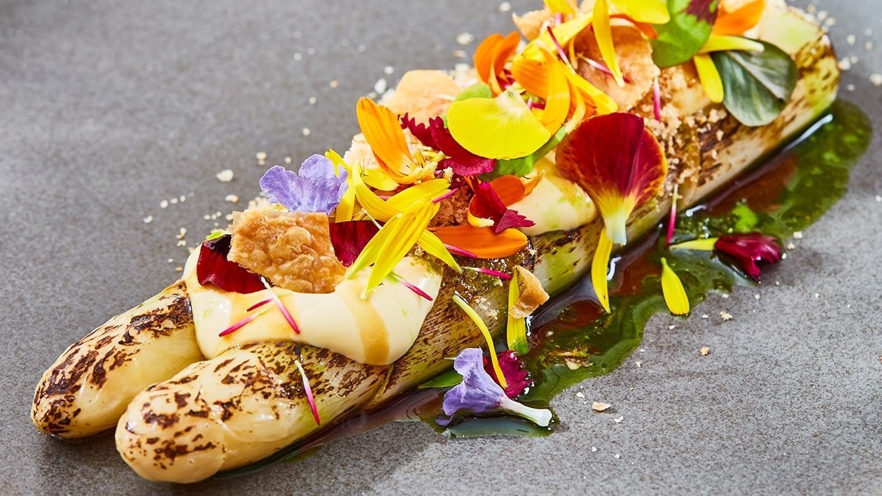 Recept, gebrande asperges, hollandaise saus