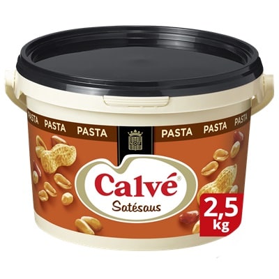 Calvé Satésaus Pasta 2,5kg - Calvé geeft een authentieke pindasmaak aan jouw satésaus