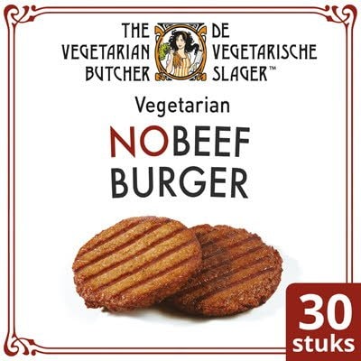 De Vegetarische Slager NoBeef Vegetarische Hamburger 30x80g - 