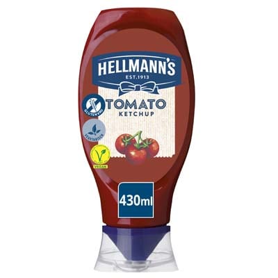 Hellmann's Ketchup 430ml - Met Hellmann's op tafel weten ze dat je er verstand van hebt.