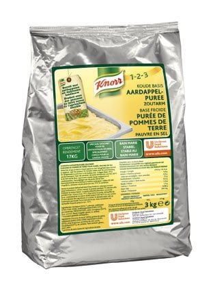 Knorr 1-2-3 Aardappelpuree Koude Basis zoutarm 3kg - 