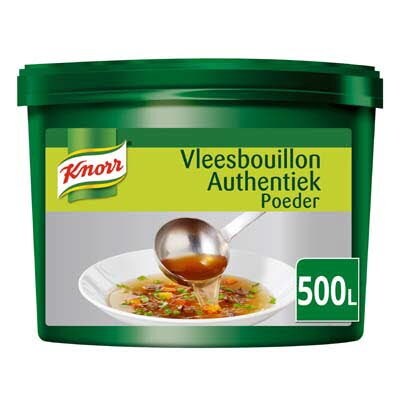 Knorr Vleesbouillon Authentiek Poeder opbrengst 500L - 