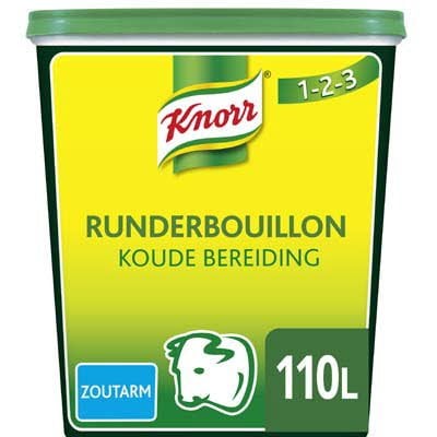 Knorr 1-2-3 Runderbouillon Koude Basis Zoutarm opbrengst 110L - 