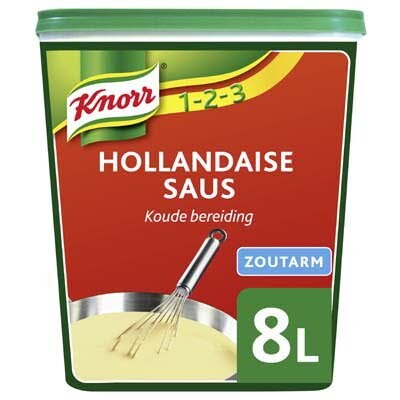 Knorr 1-2-3 Hollandaise Saus Zoutarm 1,08kg - 