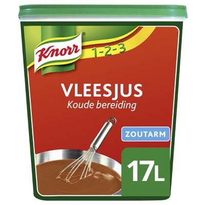 Knorr 1-2-3 Koude Basis Vleesjus Zoutarm Poeder opbrengst 17L - 