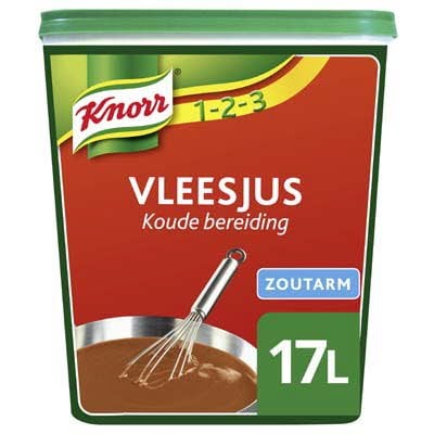 Knorr 1-2-3 Koude Basis Vleesjus Zoutarm Poeder opbrengst 17L - 