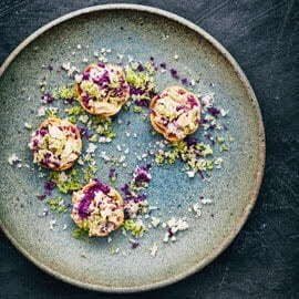 Bloemkool met miso en ganzenlever Bloemkool met miso en ganzenlever