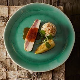 Fazantenborst met risotto met witlof en kaas Fazantenborst met risotto met witlof en kaas