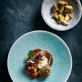 Patrijs met zuurkool stamppot en cantharellen