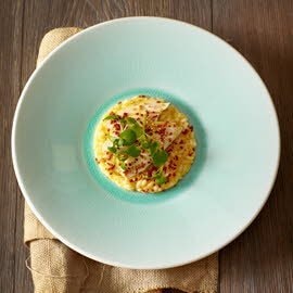 Risotto met pompoen, chorizo, waterkers en fazant