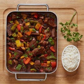 Hongaarse goulash met rijst Hongaarse goulash met rijst