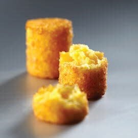 Krokante polenta met soezenbeslag