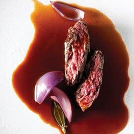 Kalfsjus met Ardbeg-whisky (turf)