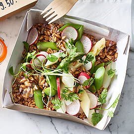 Aspergesalade met spelt en Citrus vinaigrette
