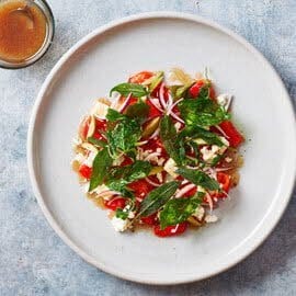 Griekse puntpaprika salade Griekse puntpaprika salade