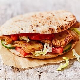 Pita met vegetarische shoarma