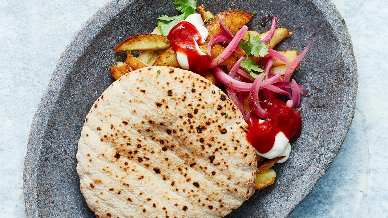 Shoarma van knolselderij met gezouten citroen en chipotle – Recept