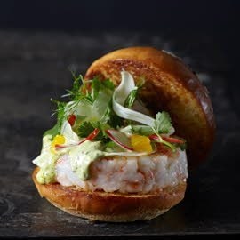 Thaise scampi burger Thaise scampi burger
