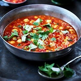 Harira soep met ras el hanout