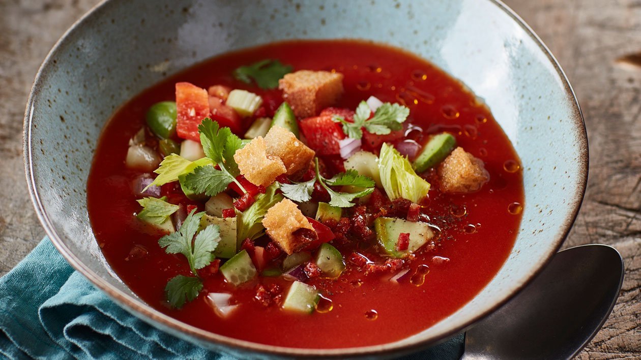 Ijskoude tomatensoep met chorizo - Unox – Recept