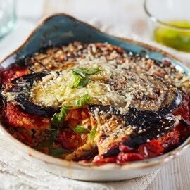 Aubergine Lasagne met mozzarella