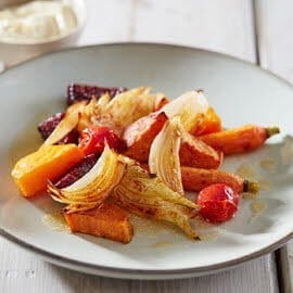 Geroosterde groenten met citrus vinaigrette