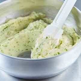 Mousseline van aardappel en peterseliewortel