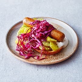 Vegetarische worst met mierikswortel