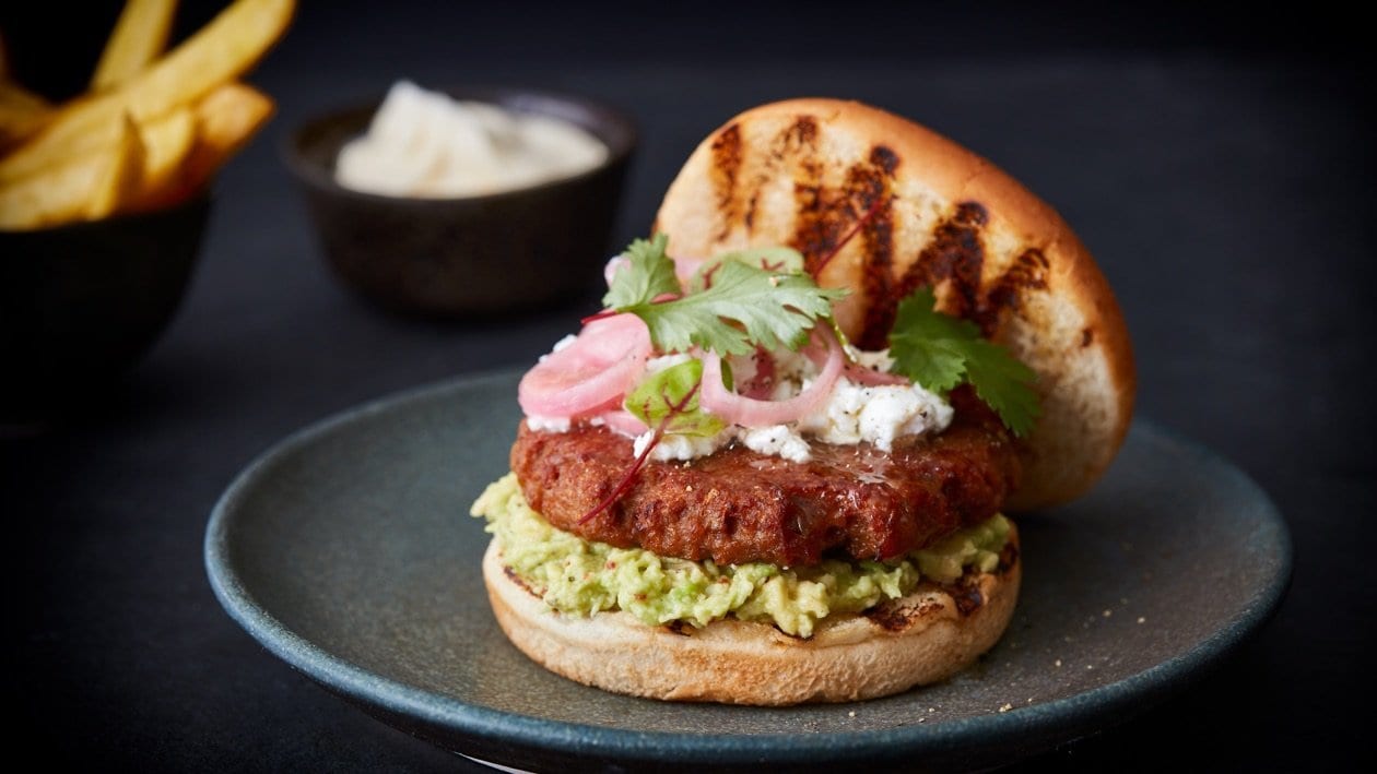 Vegetarische burger met guacamole – Recept