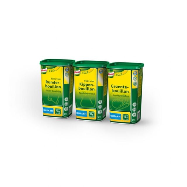 Knorr 1-2-3 Kippenbouillon Koude Basis Zoutarm opbrengst 120L - 