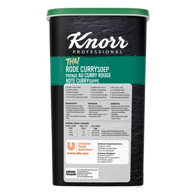 Knorr Wereld Thaise Rode Curry Soep Poeder opbrengst 12,5L - 