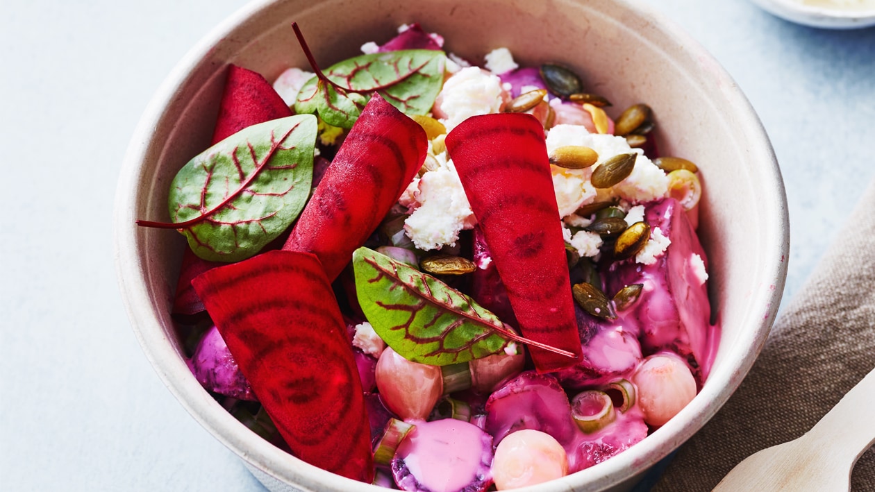Bietensalade met feta en yoghurt dressing (delivery) – Recept