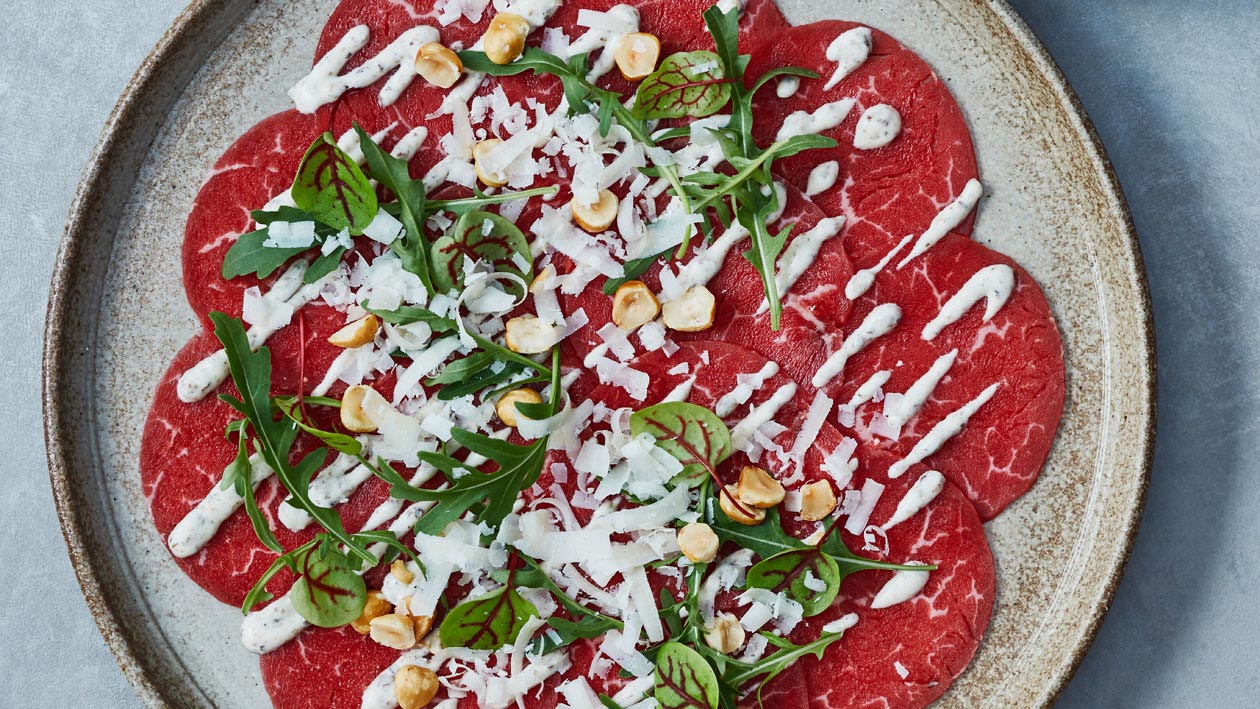 Carpaccio met truffel mayonaise – Recept