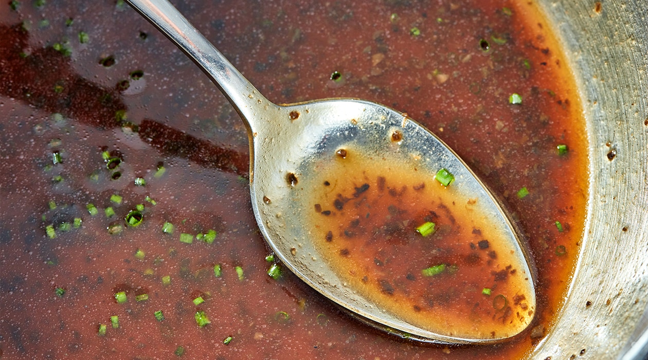 Vegetarische jus met truffel en bieslook – Recept