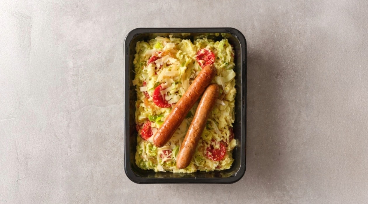 Lente prei stamppot met curry en merguez worstjes – Recept