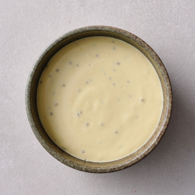 Gerookte Dijonaise saus (koude bereiding) Gerookte Dijonaise saus (koude bereiding)