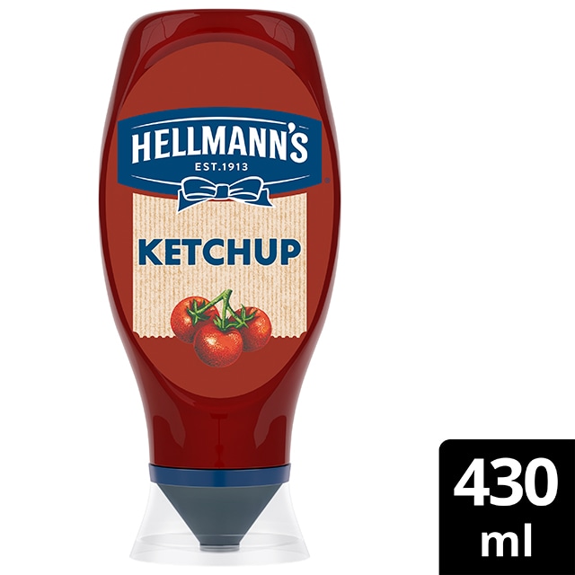 Hellmann's Ketchup 430ml - Met Hellmann's op tafel weten ze dat je er verstand van hebt.
