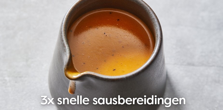 3x snelle sausbereidingen met Knorr Professional Pepersaus als basis 