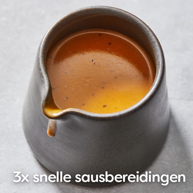 3x snelle sausbereidingen met Knorr Professional Pepersaus als basis 