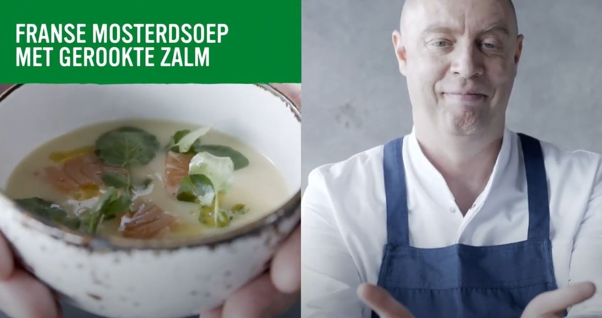 Knorr Professional - Franse mosterdsoep met gerookte zalm