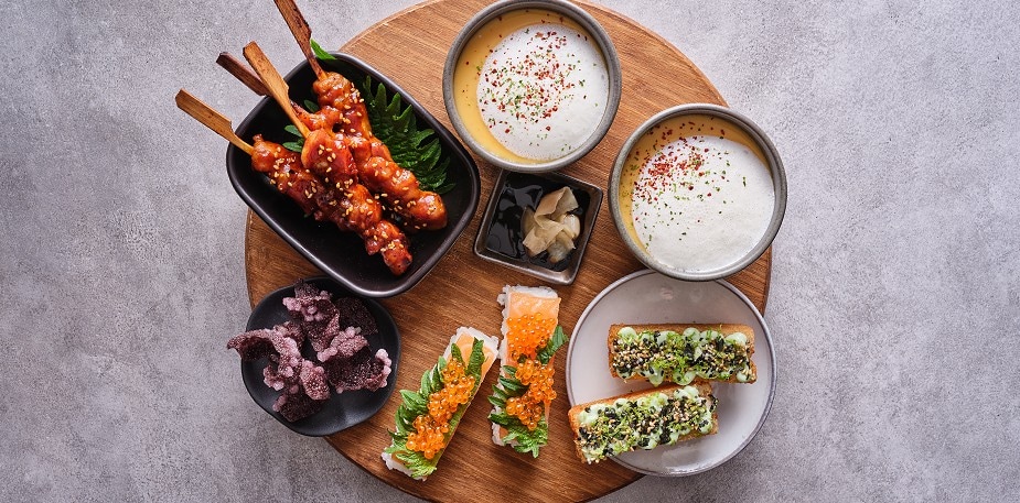 Smaakvolle Aziatische borrelplank to share 