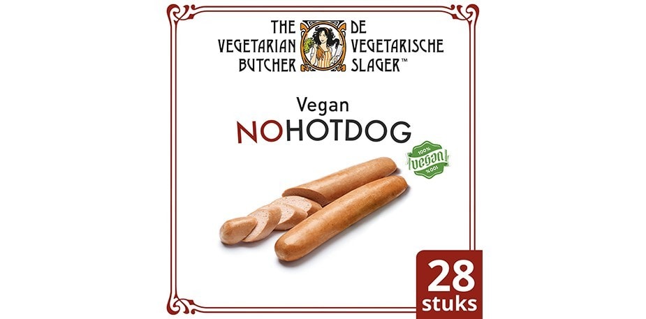 De Vegetarische Slager NoHotdog Veganistische Roockworst ~28x75g