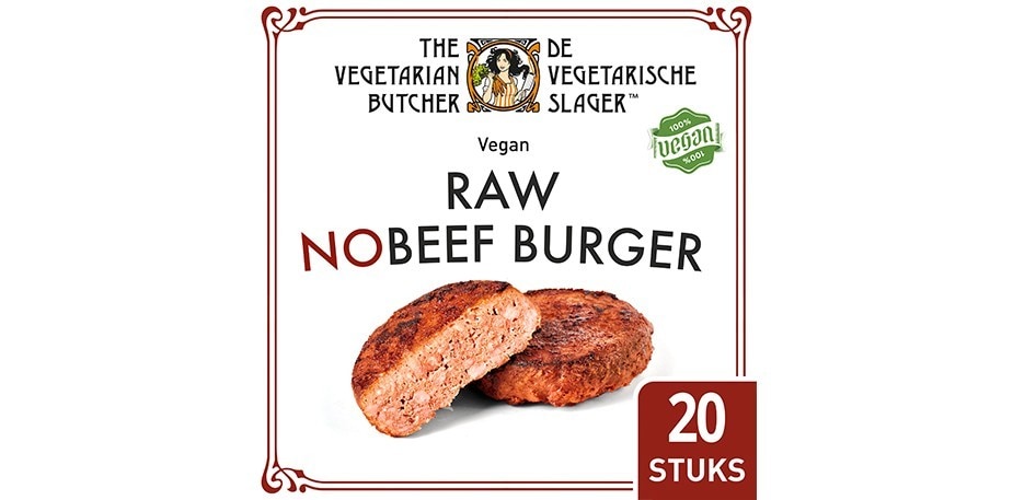 De Vegetarische Slager Raw NoBeef Veganistische Burger 20x113 g