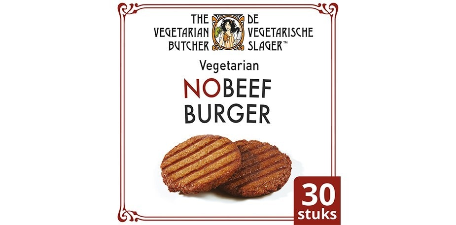 De Vegetarische Slager NoBeef Veganistische Hamburger 30x80g