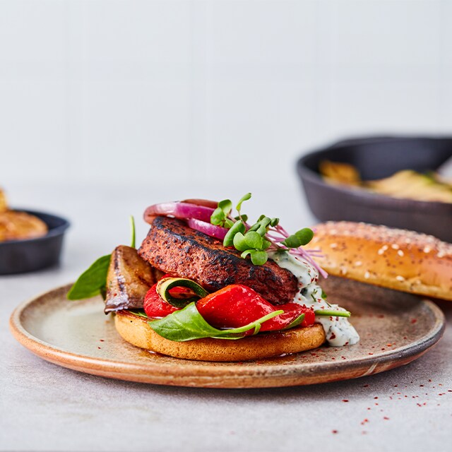 De Raw NoBeef Veganistische Burger van De Vegetarische Slager
